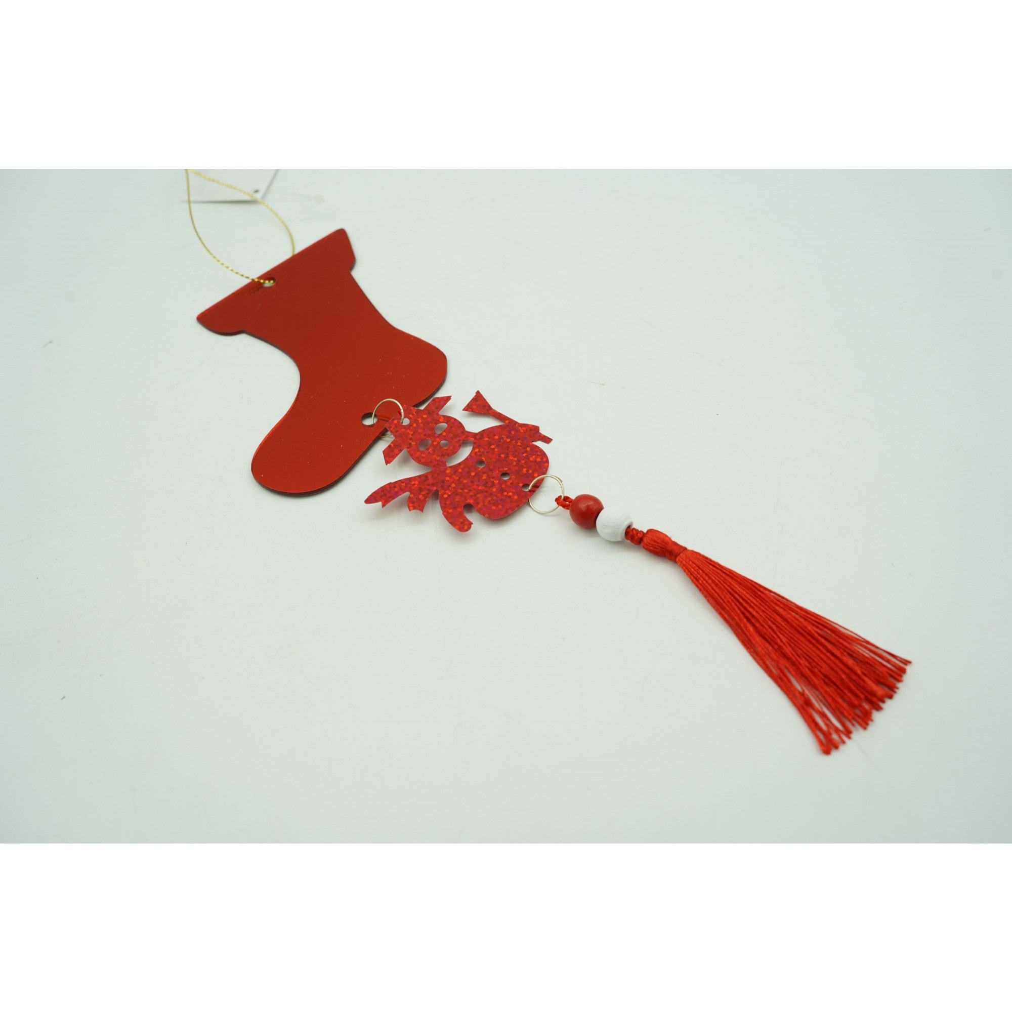Ornament brad, Flippy, Gheata, Om de zapada, Rosu, Lucios, 10*28CM, Acril, Interior/ Exterior-1