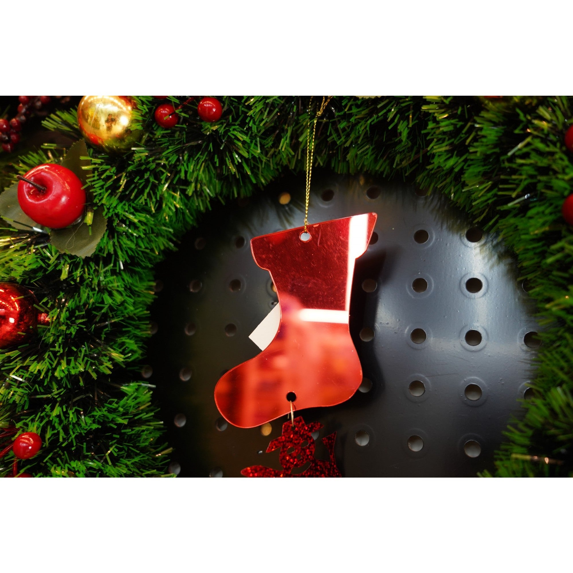 Ornament brad, Flippy, Gheata, Om de zapada, Rosu, Lucios, 10*28CM, Acril, Interior/ Exterior-3