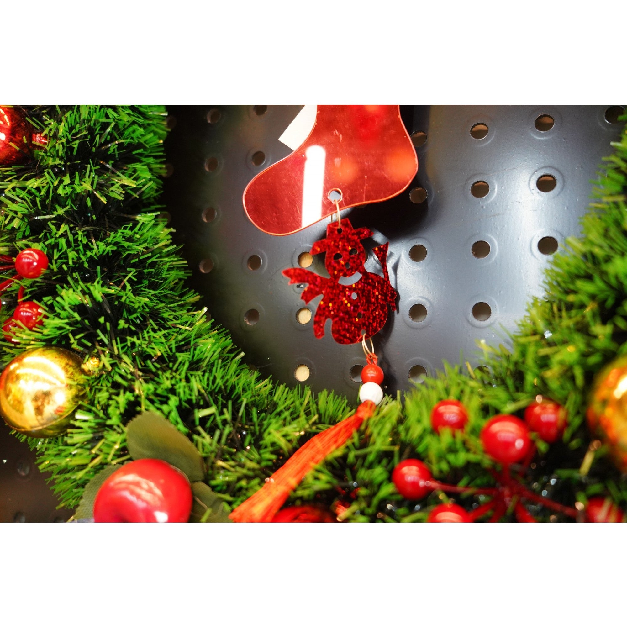 Ornament brad, Flippy, Gheata, Om de zapada, Rosu, Lucios, 10*28CM, Acril, Interior/ Exterior-4