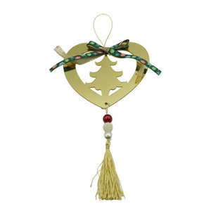 Ornament brad, Flippy, Inima, Auriu, Lucios, 15*26CM, Acril, Interior/ Exterior-0