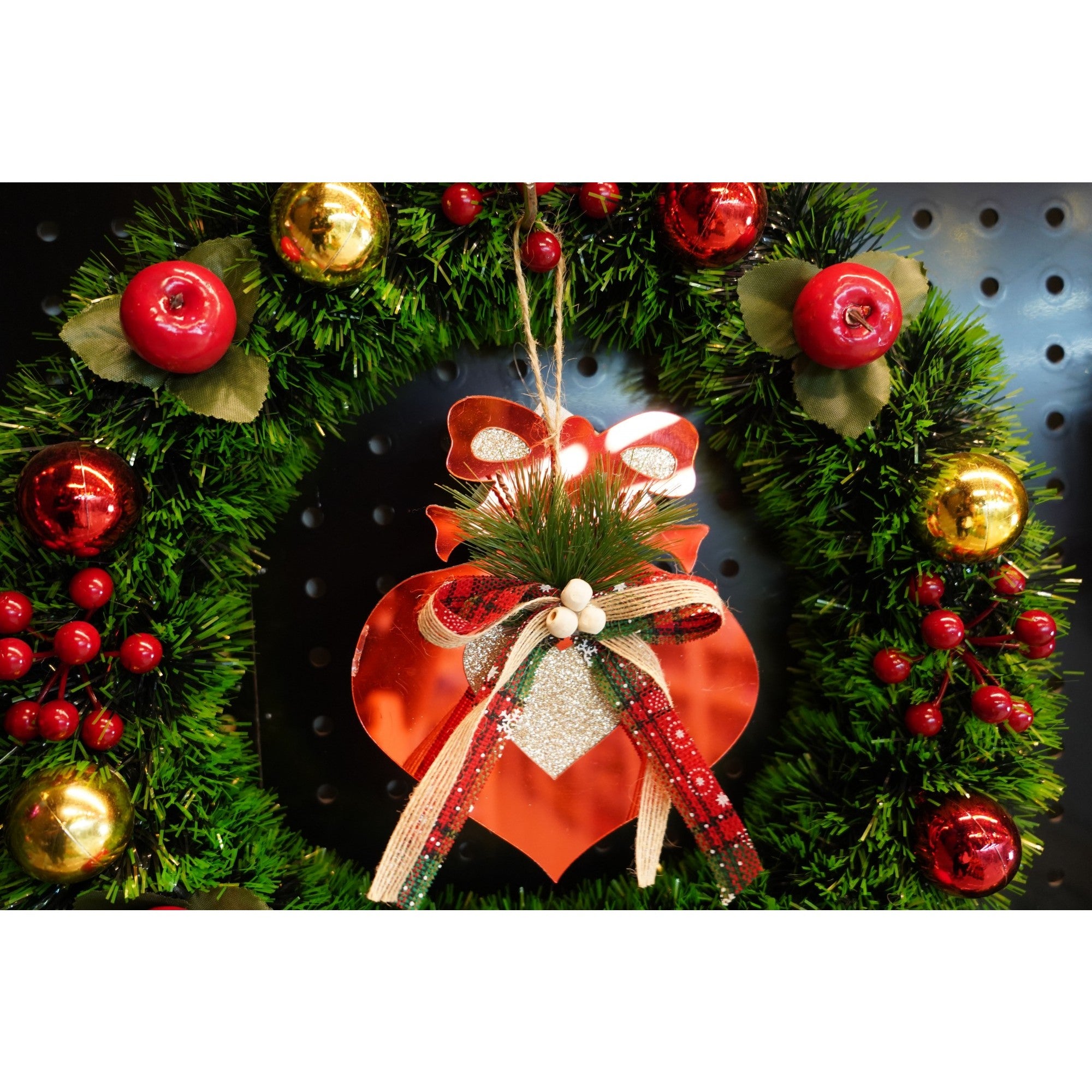 Ornament brad, Flippy, Inima, Rosu, Lucios, 15*15CM, Acril, Interior/ Exterior-2