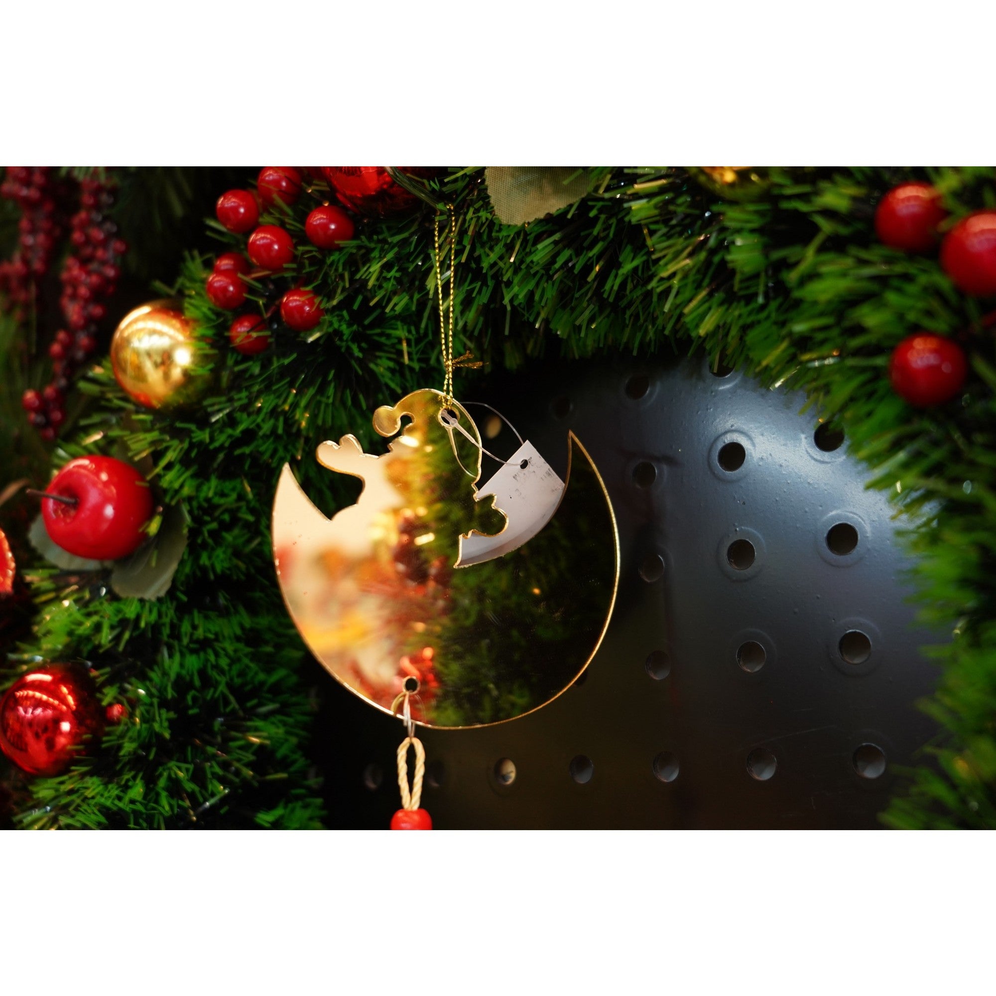 Ornament brad, Flippy, Luna, Auriu, Lucios, 10*25CM, Acril, Interior/ Exterior-1