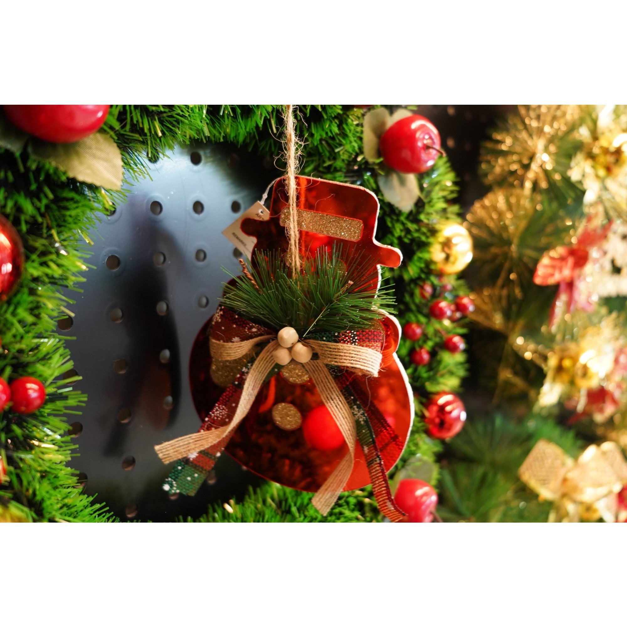 Ornament brad, Flippy, Om de zapada, Rosu, Lucios, 14*17CM, Acril, Interior/ Exterior-2