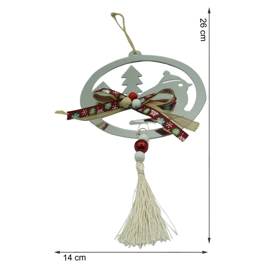 Ornament brad, Flippy, Pasare, Argintiu, Lucios, 14*26CM, Acril, Interior/ Exterior-10