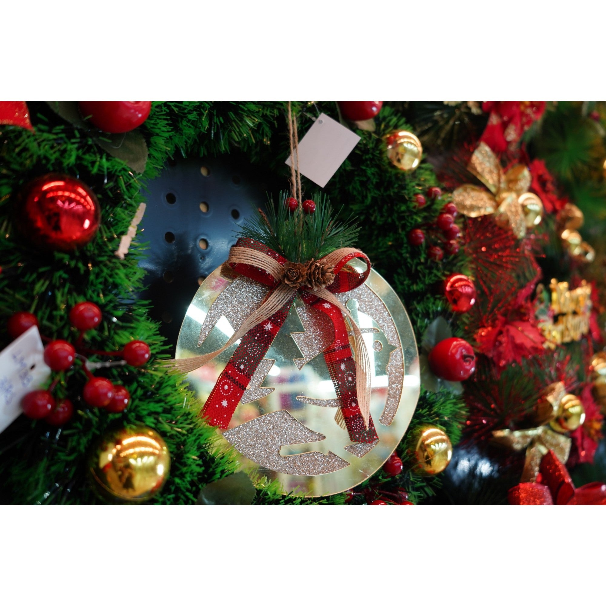 Ornament brad, Flippy, Pasare, Auriu, Lucios, 17*17CM, Acril, Interior/ Exterior-2
