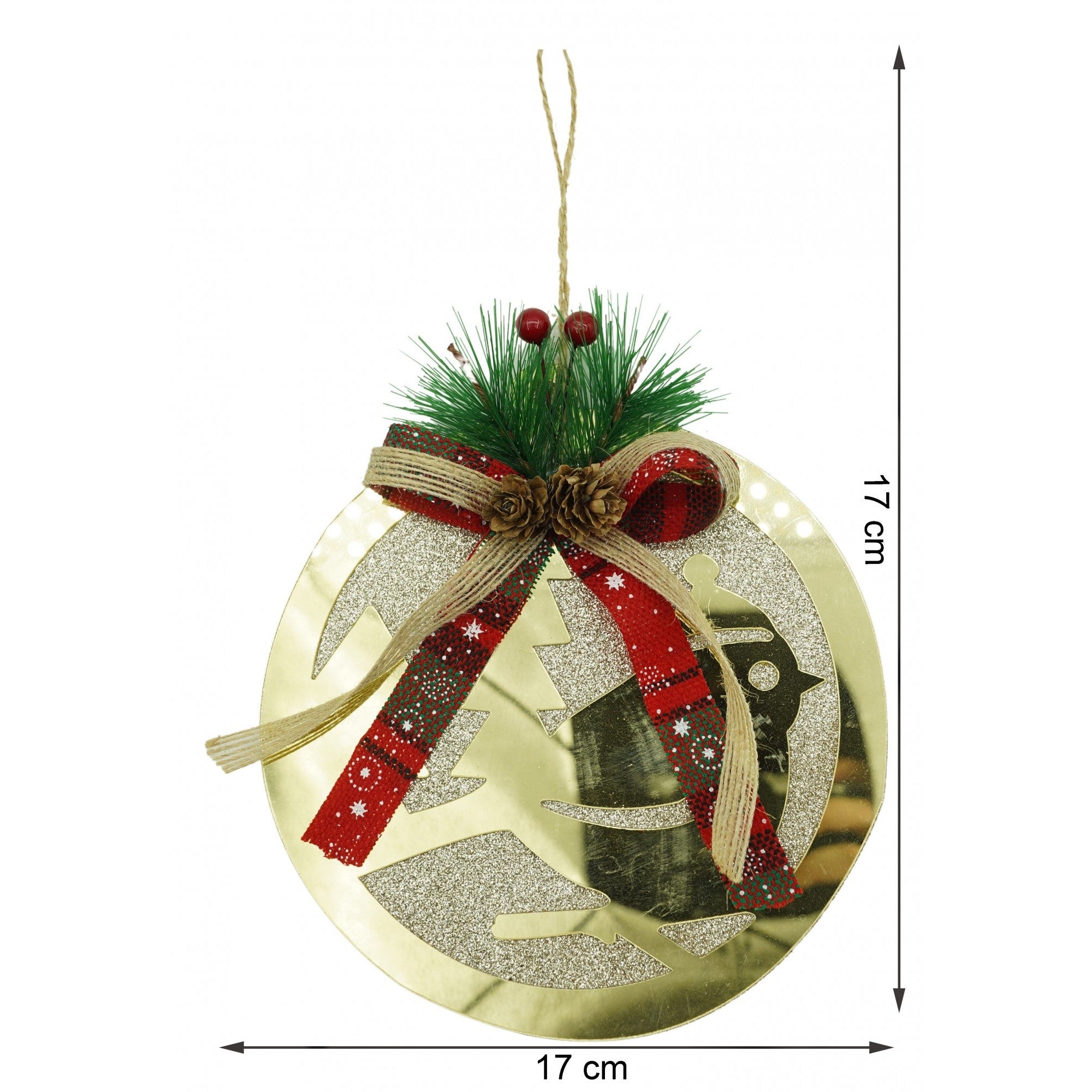 Ornament brad, Flippy, Pasare, Auriu, Lucios, 17*17CM, Acril, Interior/ Exterior-12