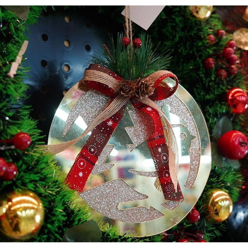 Ornament brad, Flippy, Pasare, Auriu, Lucios, 17*17CM, Acril, Interior/ Exterior-14