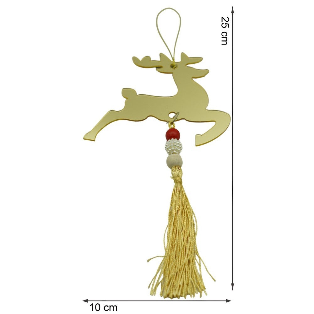 Ornament brad, Flippy, Ren, Auriu, Lucios, 10*25CM, Acril, Interior/ Exterior-10