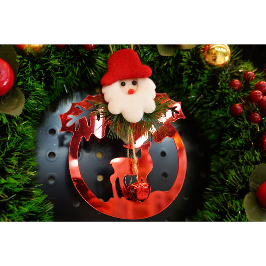 Ornament brad, Flippy, Ren cu clopotei, Rosu, Lucios, 15*20CM, Acril, Interior/ Exterior-1