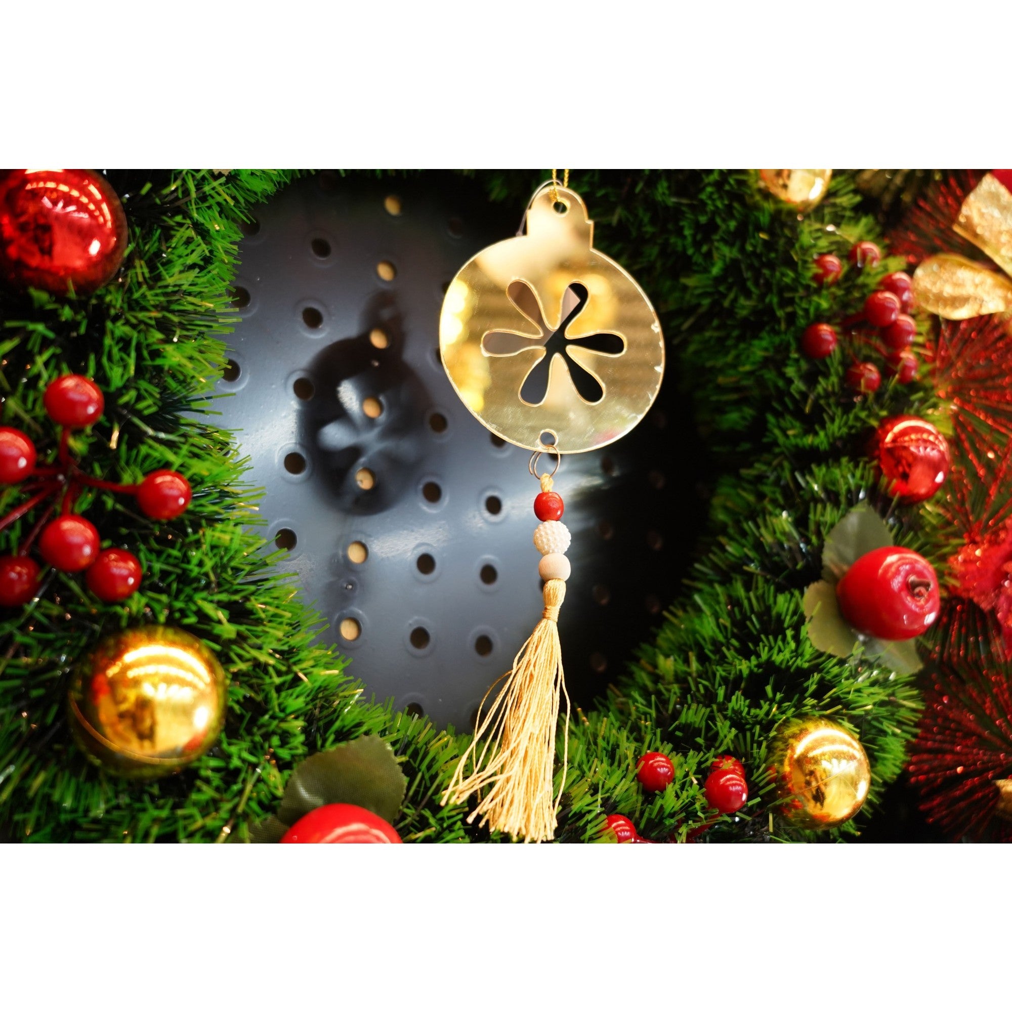 Ornament brad, Flippy, Rotund, Auriu, Lucios, 10*23CM, Acril, Interior/ Exterior-2