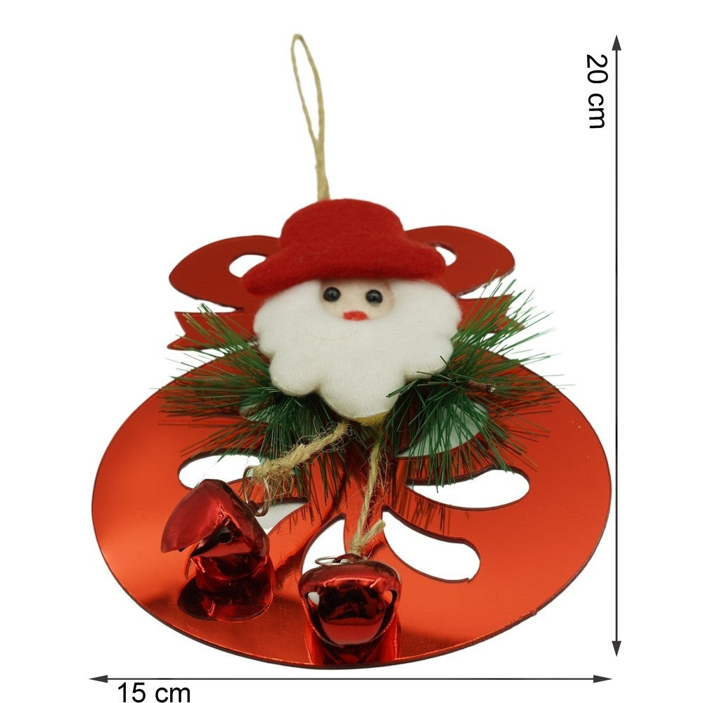 Ornament brad, Flippy, Rotund cu clopotei, Rosu, Lucios, 15*20CM, Acril, Interior/ Exterior-10