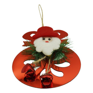 Ornament brad, Flippy, Rotund cu clopotei, Rosu, Lucios, 15*20CM, Acril, Interior/ Exterior-0