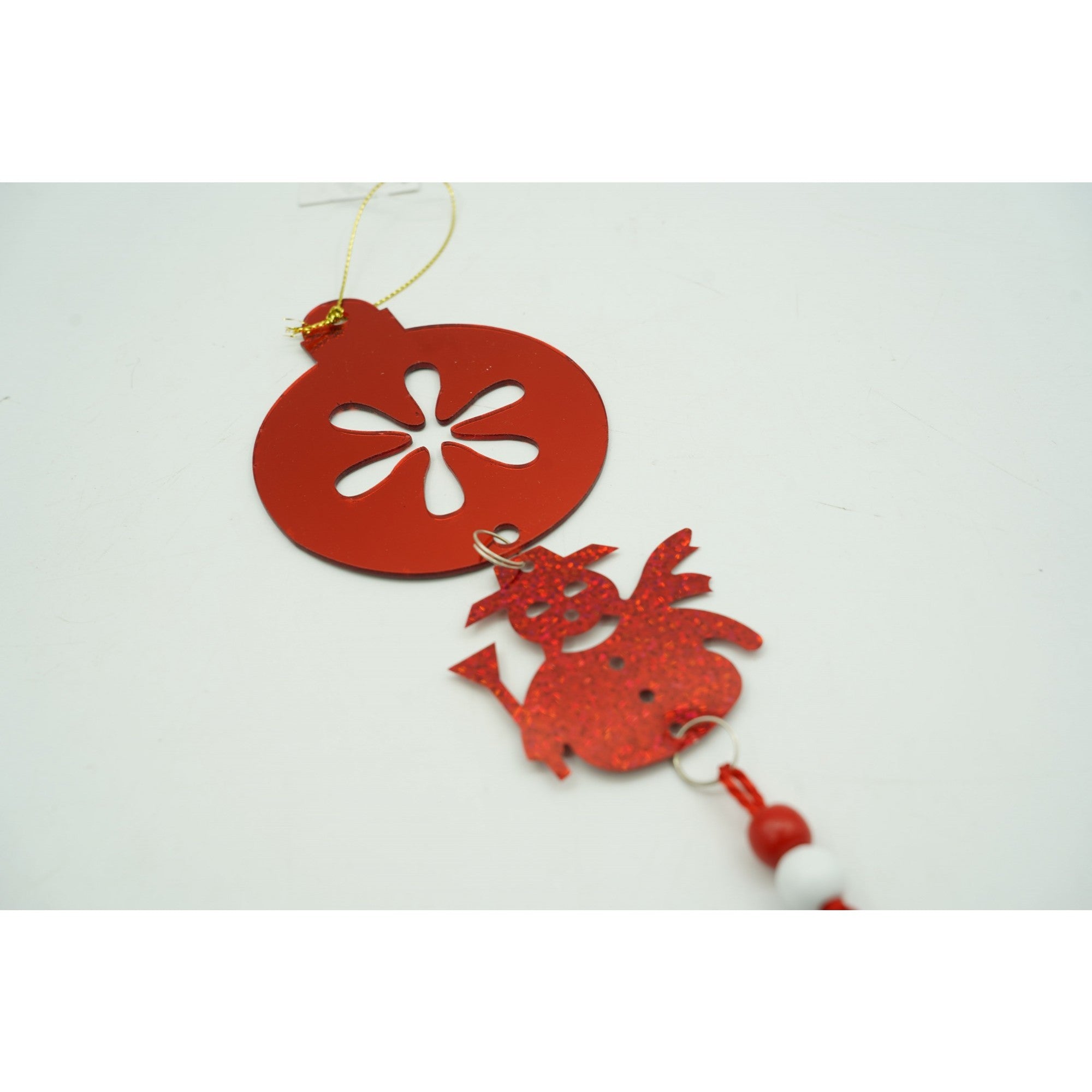 Ornament brad, Flippy, Rotund, Om de zapada, Rosu, Lucios, 10*28CM, Acril, Interior/ Exterior-4