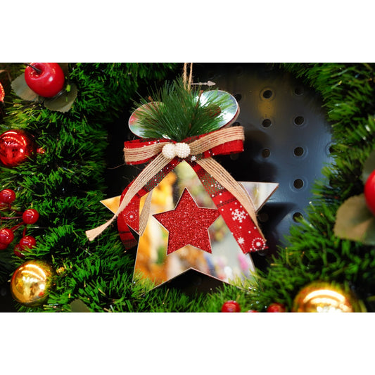 Ornament brad, Flippy, Stea, Argintiu, Lucios, 14*17CM, Acril, Interior/ Exterior-1