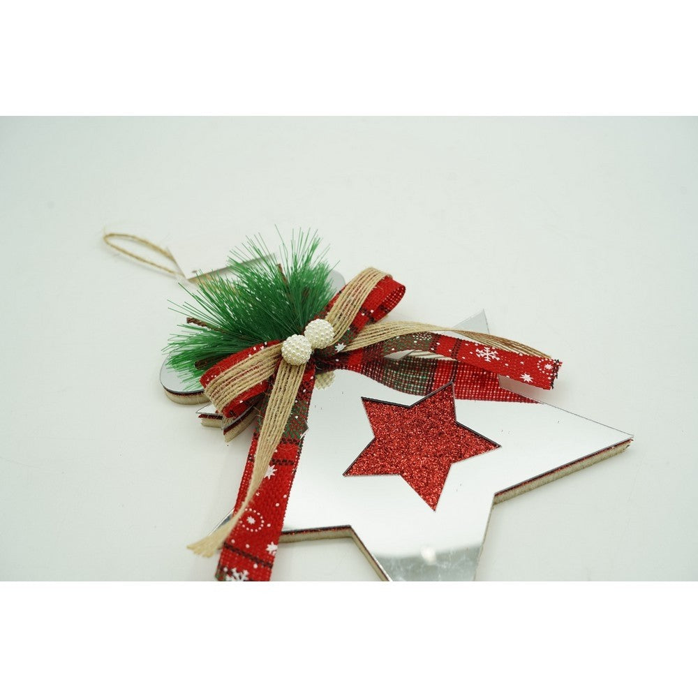 Ornament brad, Flippy, Stea, Argintiu, Lucios, 14*17CM, Acril, Interior/ Exterior-9
