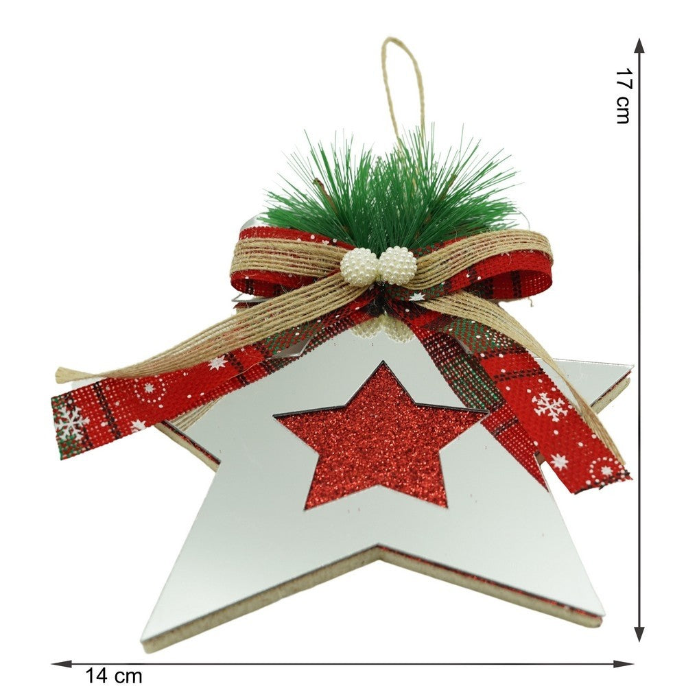 Ornament brad, Flippy, Stea, Argintiu, Lucios, 14*17CM, Acril, Interior/ Exterior-10