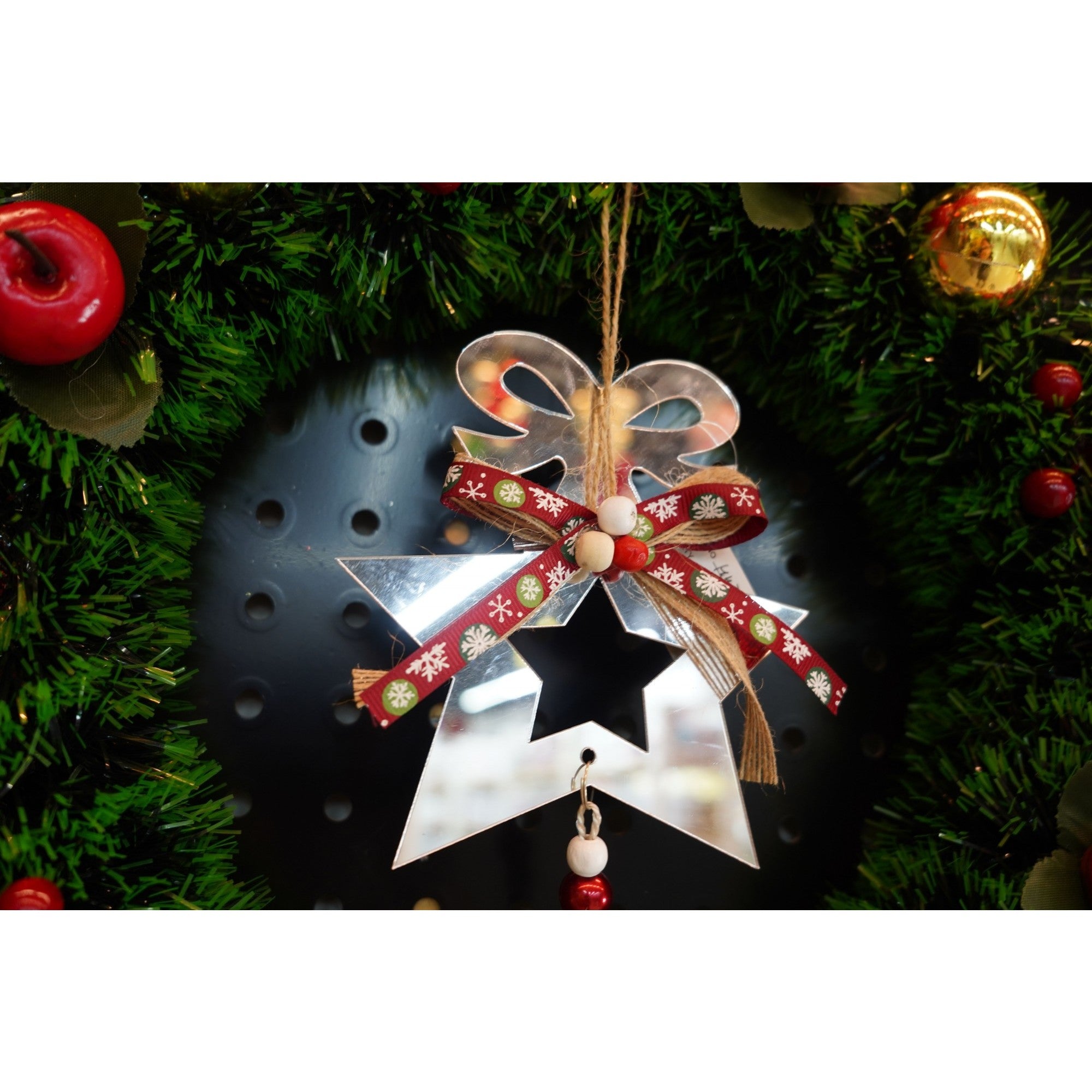 Ornament brad, Flippy, Stea, Argintiu, Lucios, 14*26CM, Acril, Interior/ Exterior-3