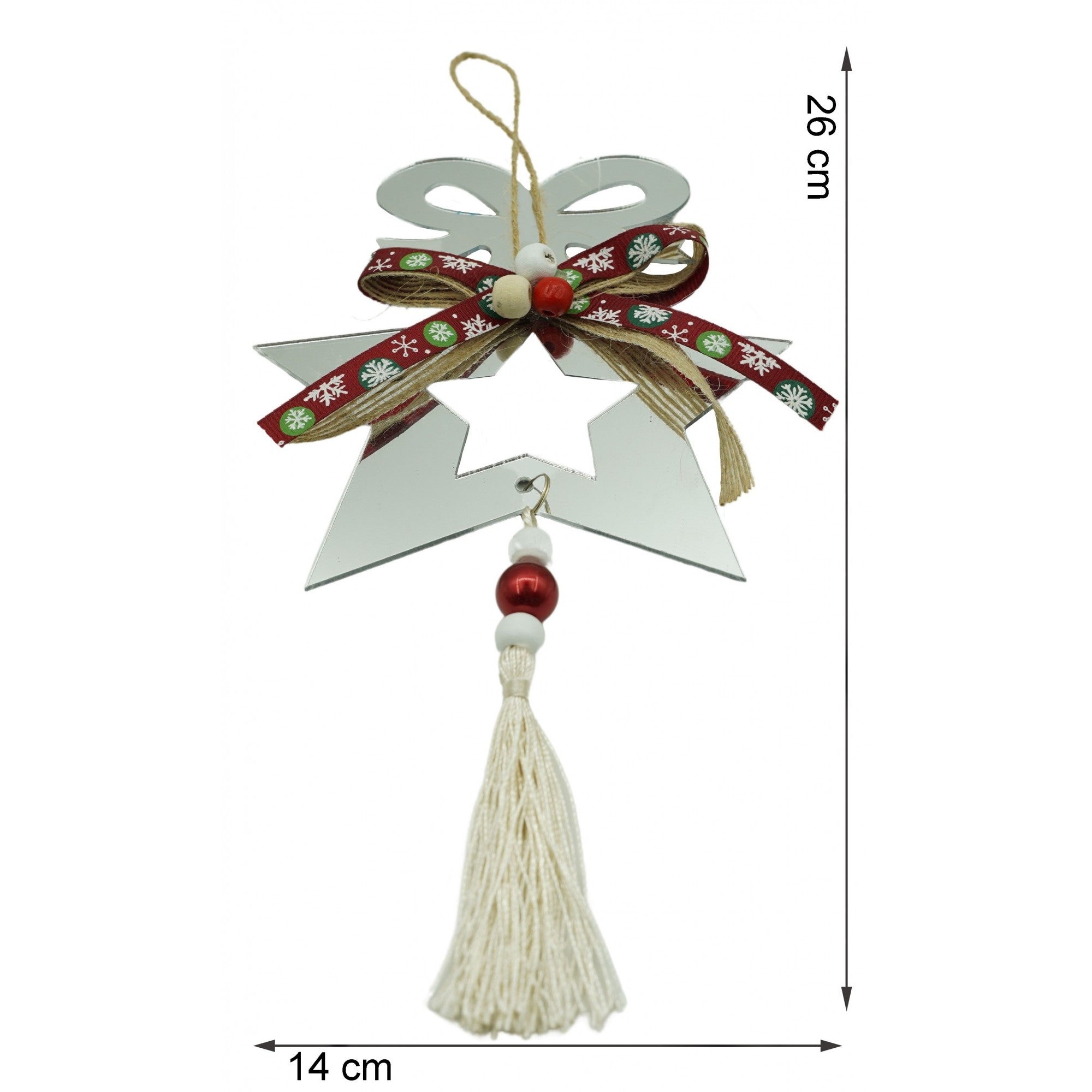 Ornament brad, Flippy, Stea, Argintiu, Lucios, 14*26CM, Acril, Interior/ Exterior-5