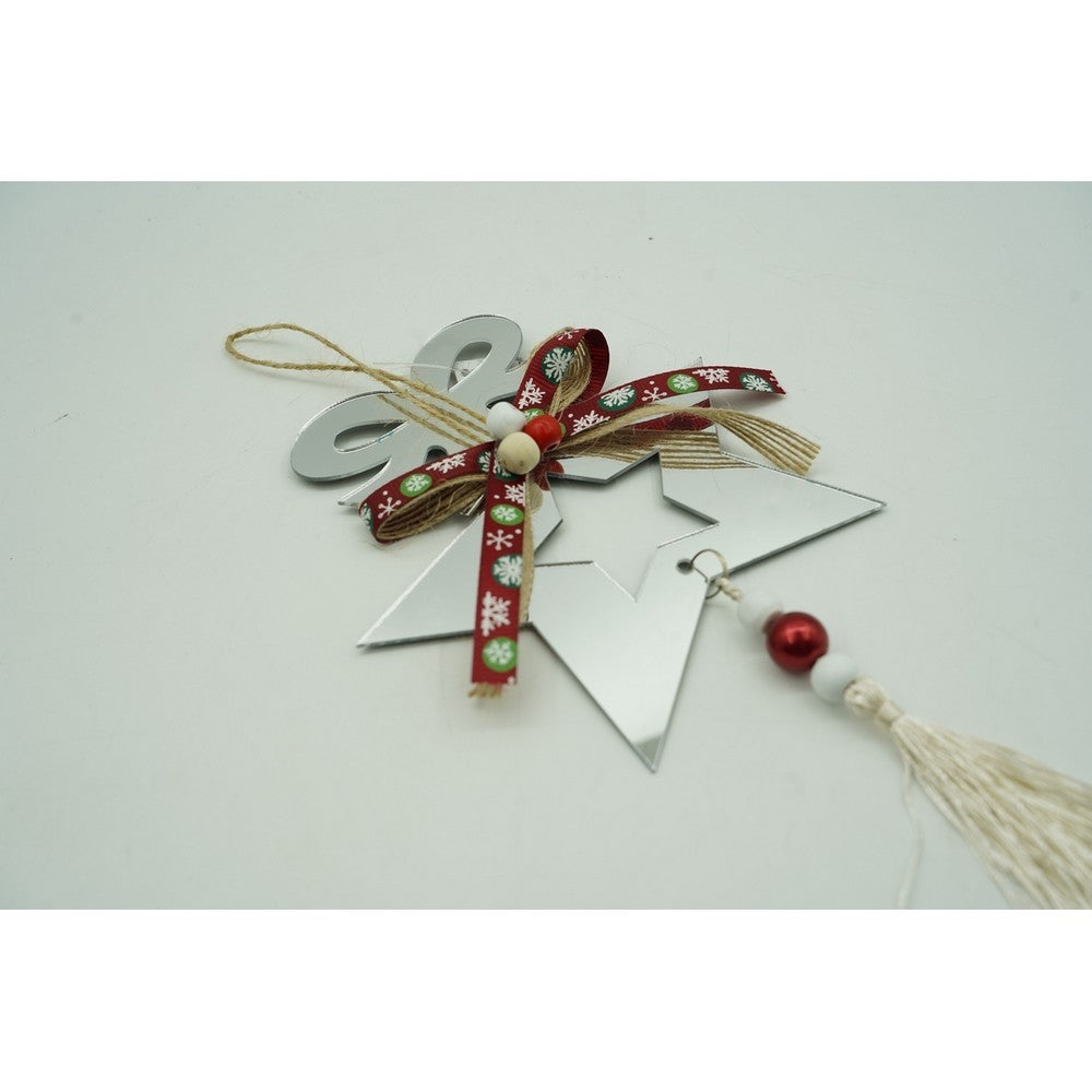Ornament brad, Flippy, Stea, Argintiu, Lucios, 14*26CM, Acril, Interior/ Exterior-6