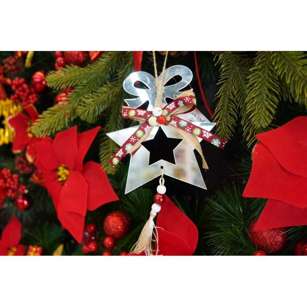 Ornament brad, Flippy, Stea, Argintiu, Lucios, 14*26CM, Acril, Interior/ Exterior-9