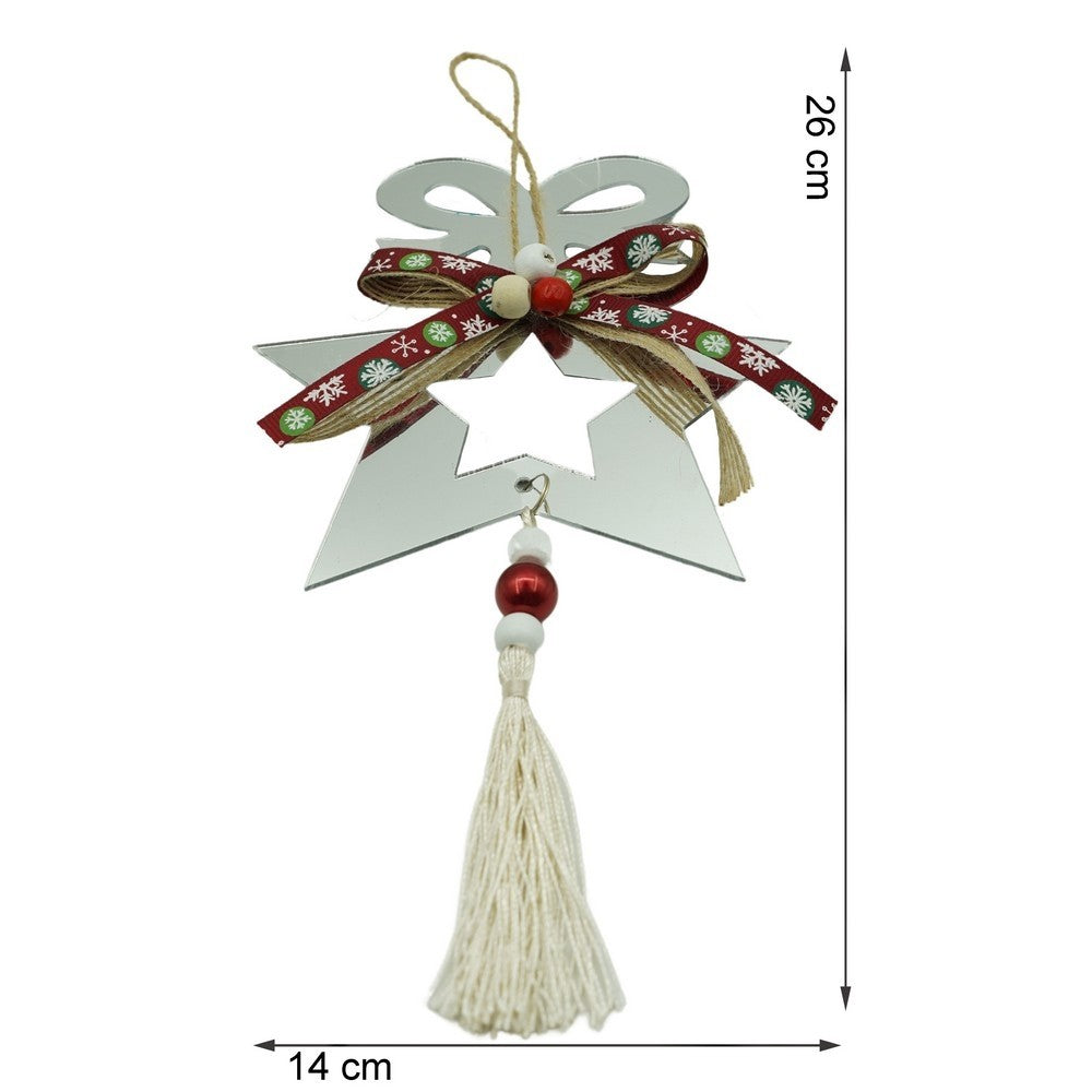Ornament brad, Flippy, Stea, Argintiu, Lucios, 14*26CM, Acril, Interior/ Exterior-10