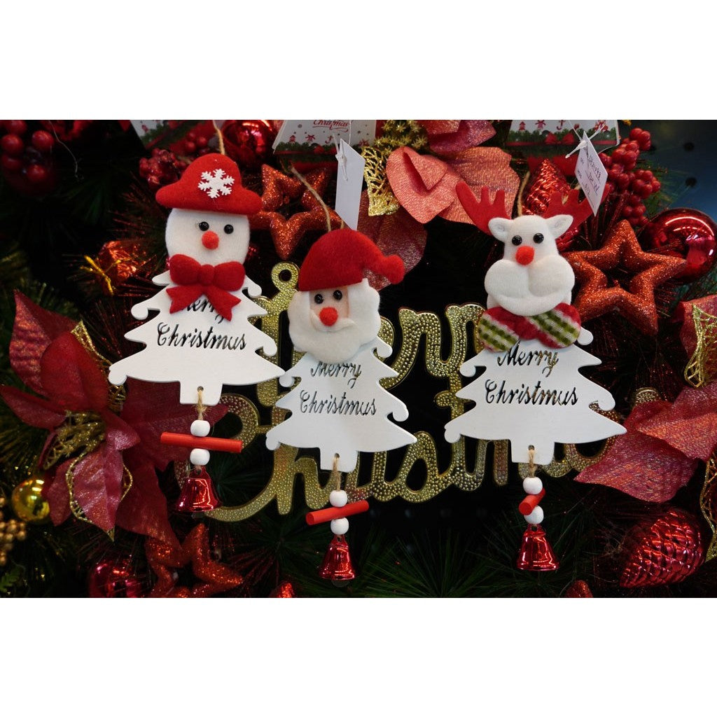 Ornament de brad om de zapada, Flippy, alb, lemn, 20 cm-4