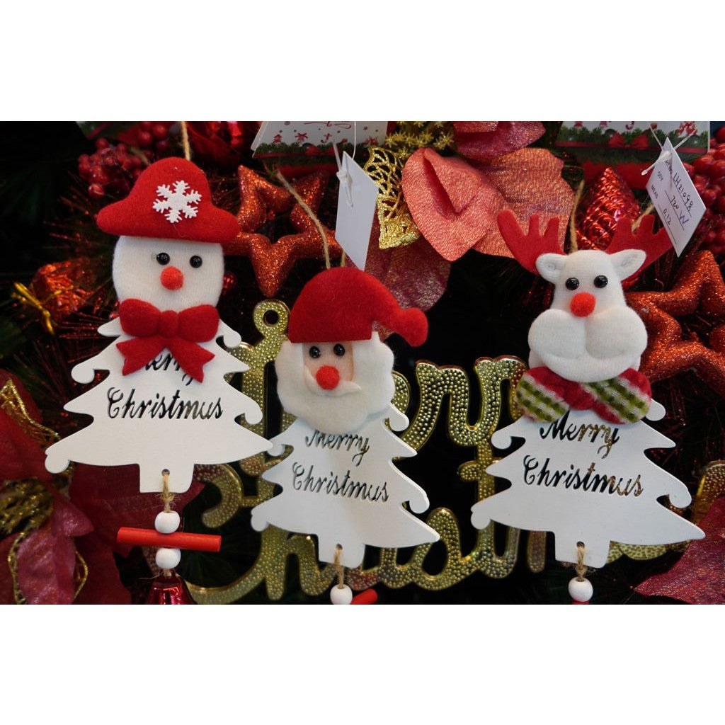 Ornament de brad om de zapada, Flippy, alb, lemn, 20 cm-5