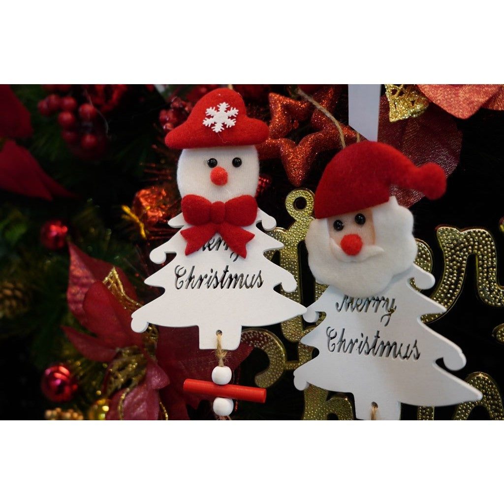 Ornament de brad om de zapada, Flippy, alb, lemn, 20 cm-7