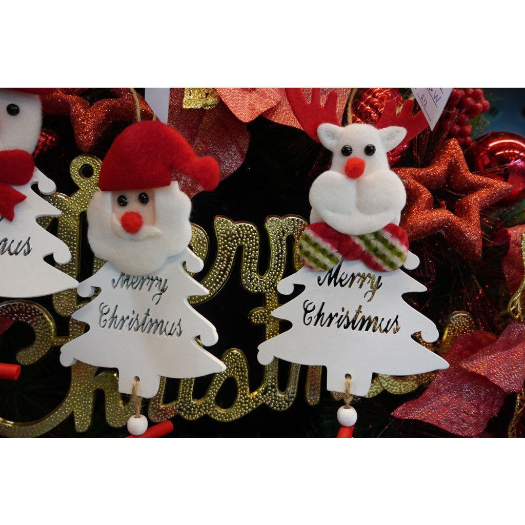 Ornament de brad om de zapada, Flippy, alb, lemn, 20 cm-8