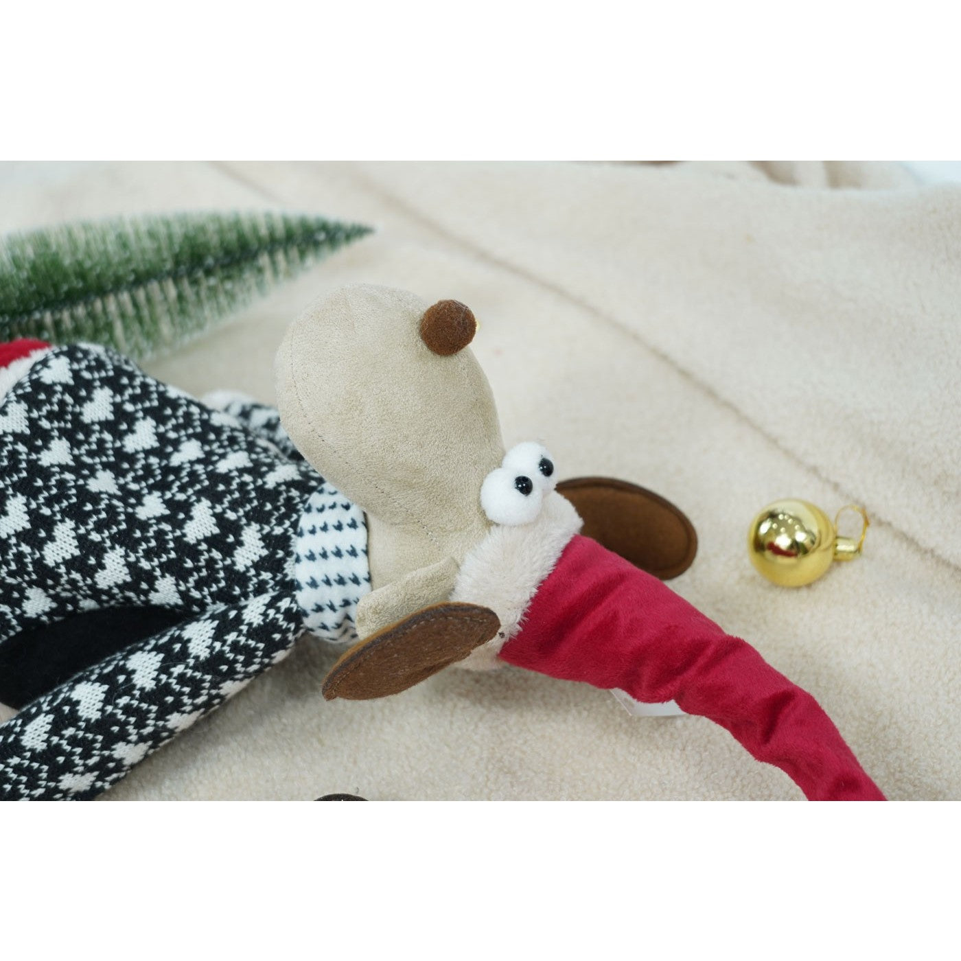 Ornament de Craciun ren, Flippy, multicolor, textil, 68 cm-7