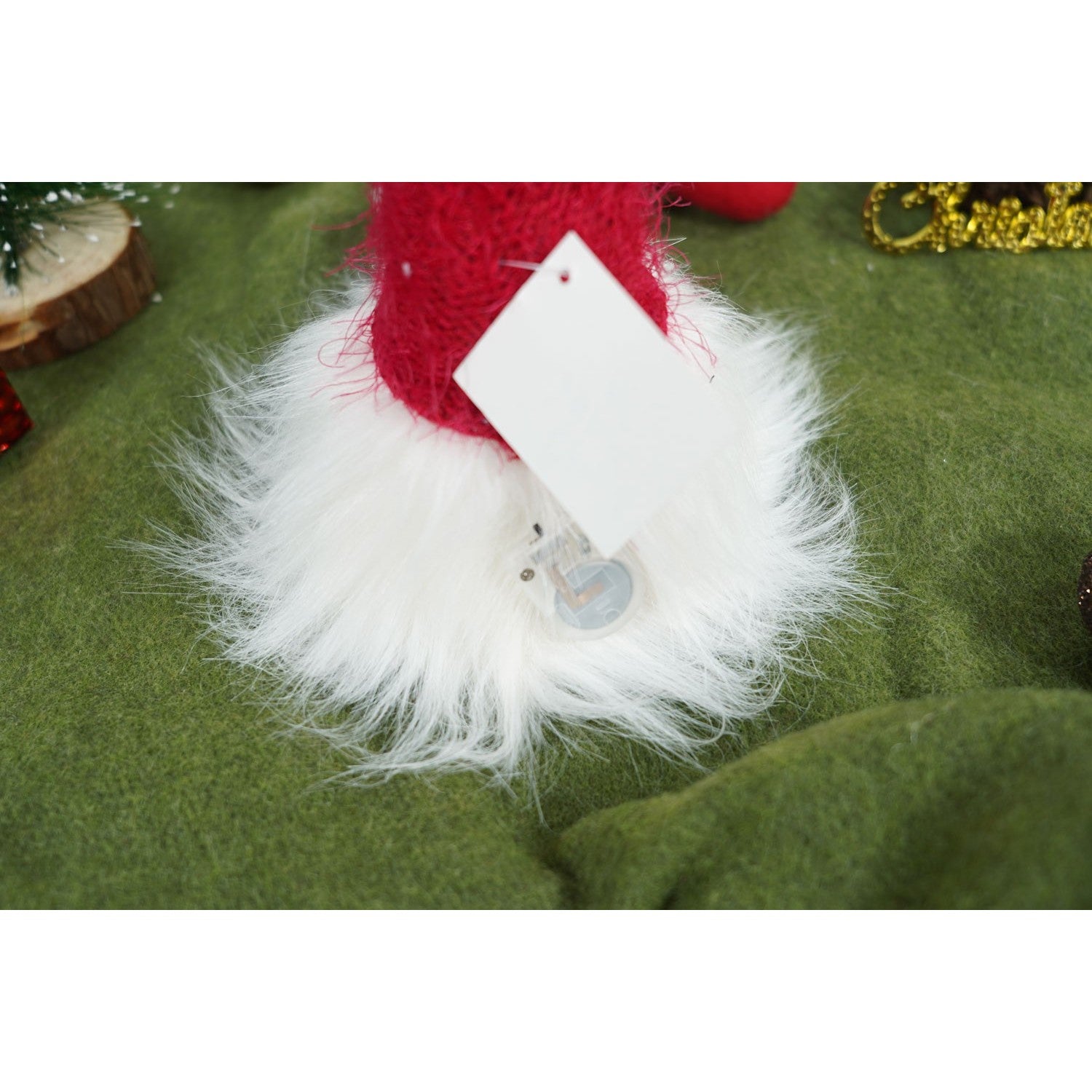 Ornament de Craciun spiridus, Flippy, alb/rosu, textil, 52 cm-8