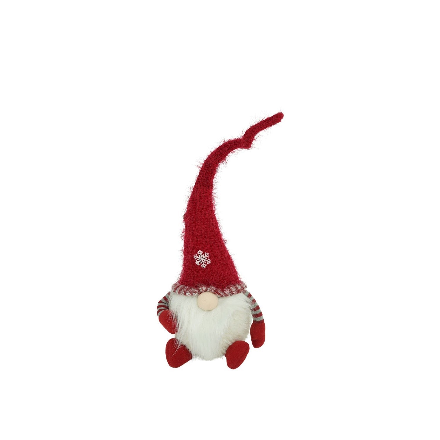 Ornament de Craciun spiridus, Flippy, gri/alb, textil, 58 cm-1