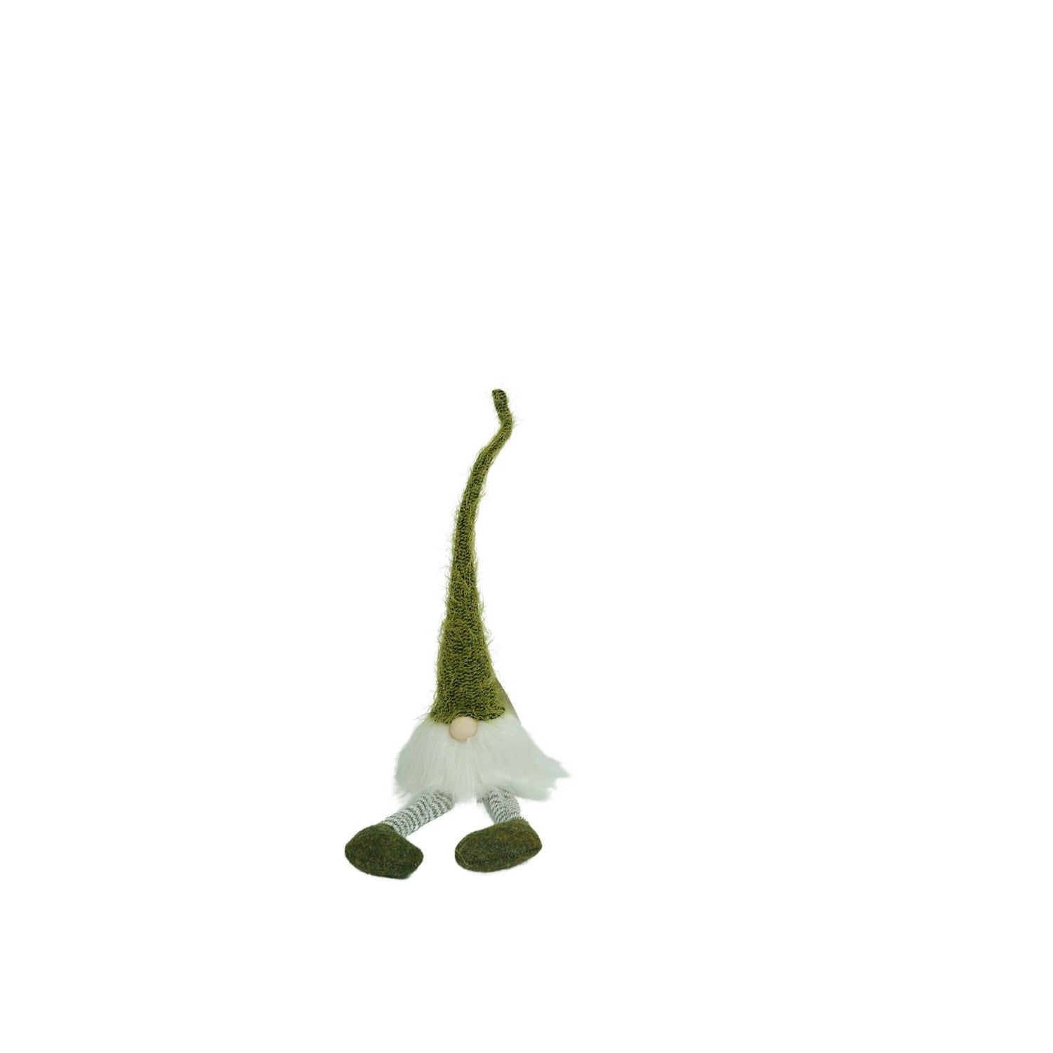 Ornament de Craciun spiridus, Flippy, verde/alb, textil, 52 cm-1