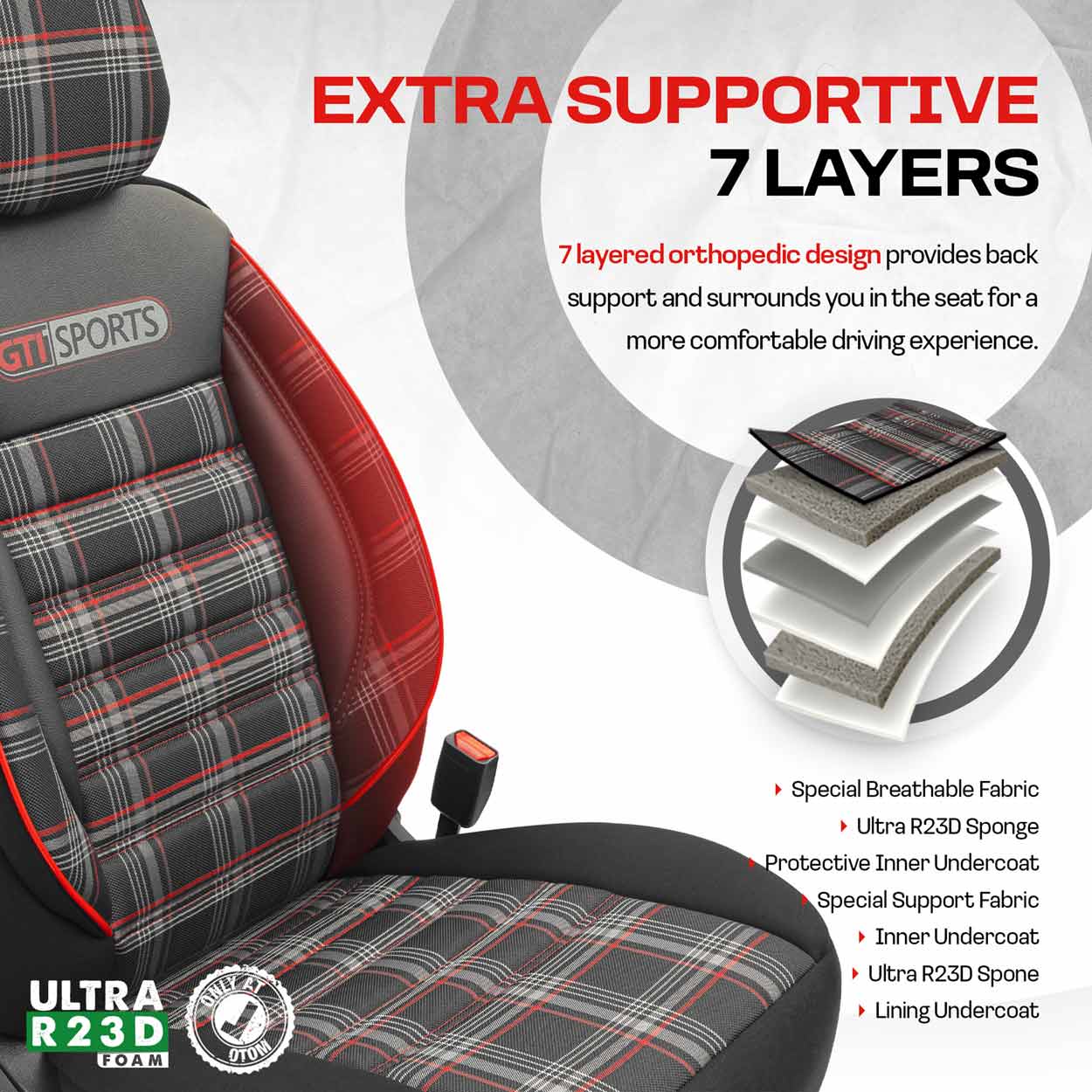 Set huse scaun auto PREMIUM, Universale, nefractionate, OTOM GTI SPORT 801-5