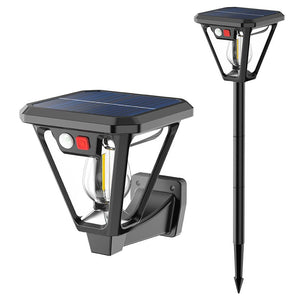 Lampa Solara LED, Flippy, Decorativa sub forma de Felinar, pentru Exterior, Stradala, de Gradina, Negru-0