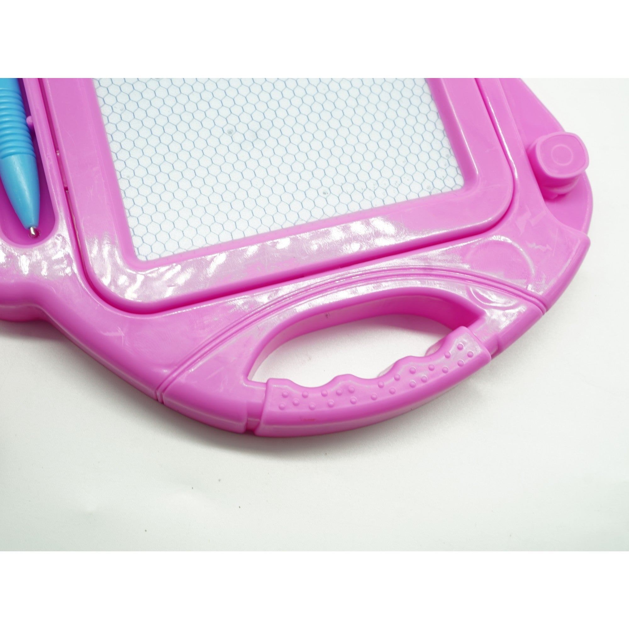 Tabla Magnetica pentru desen Flippy, Pix, forma dreptunghi, dimensiuni 23x17 cm, Dezvolta Creativitatea, cu picioare suport, Roz-3