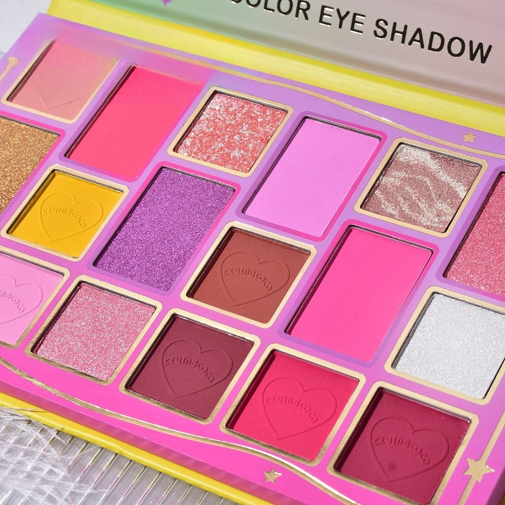 Palete de Machiaj, KEVIN & COCO, Candy Star. Fard de Pleoape, 18 culori, 19.3 x 12 x 1.4 cm-3