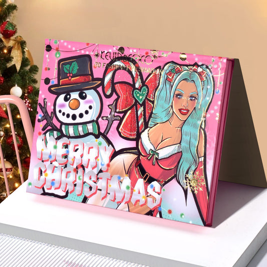 Trusa de Machiaj, KEVIN & COCO, Snowy Christmas, 70 culori, 22.5 x 17 x 2 cm-1