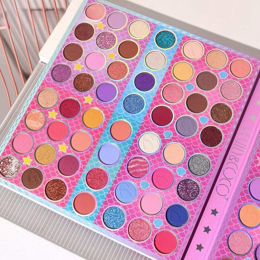 Trusa de Machiaj, KEVIN & COCO, Mermaids, 86 culori, 23.5 x 25 x 2.1 cm-3