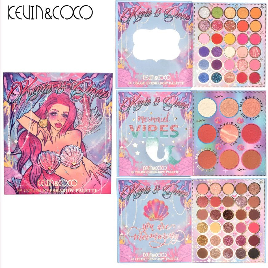 Paleta farduri Kevin&Coco, 69 nuante, blush, iluminator, conturing, deschidere tip carte, 18.6 x 16.5 cm, 97 g, multicolor-5