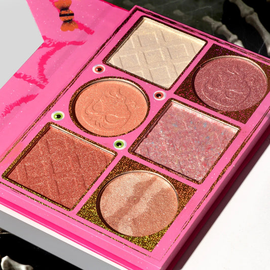 Paleta Iluminatoare, Flippy, 6 Nuante, Halloween, Culori Calde, Dreptunghiulara, 160g, Valabilitate 24 Luni, 17.4x11.5x1.3 cm, Varianta B, Nude-Rose-1