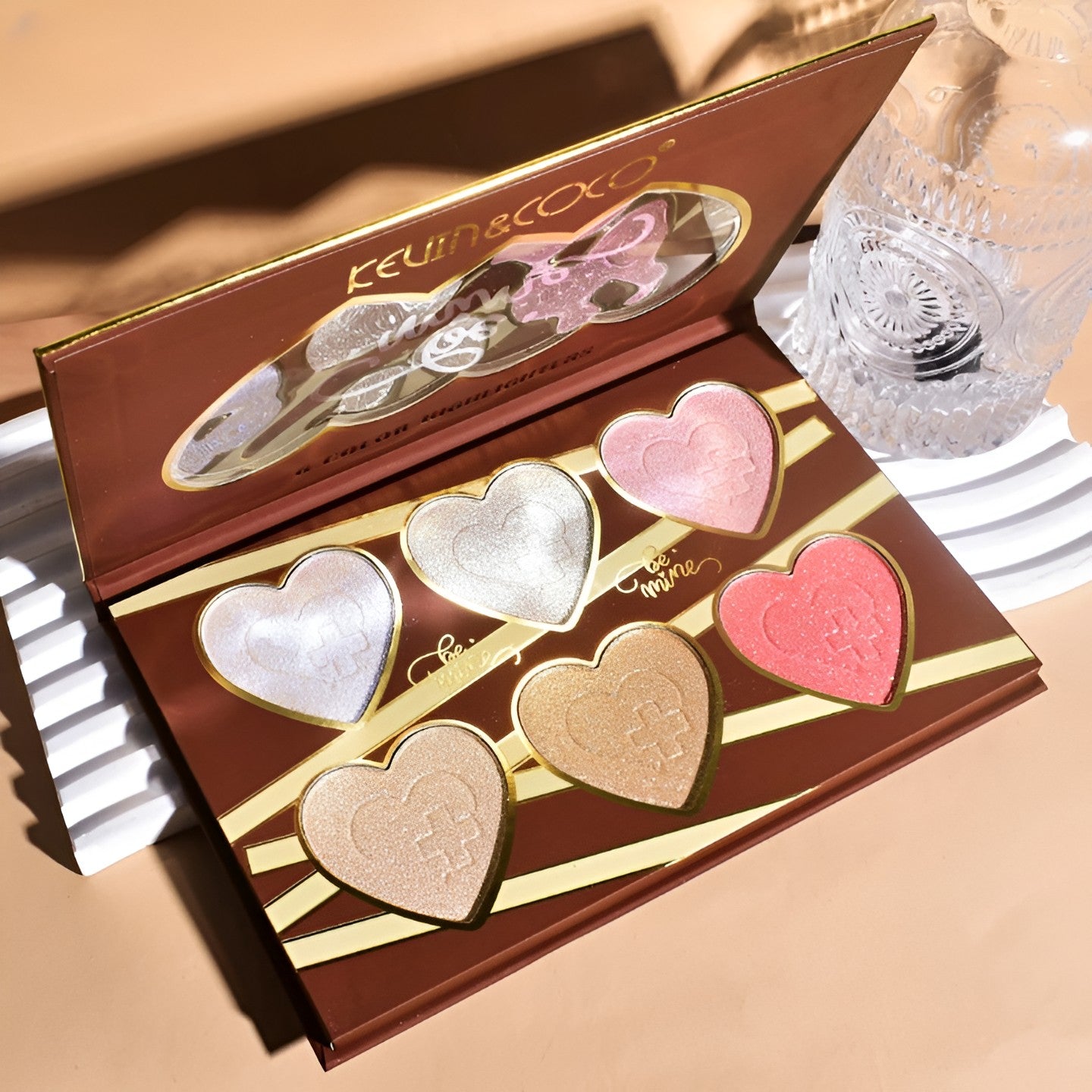 Paleta Iluminatoare, Flippy, 6 Nuante, Be Mine, Culori Calde, Dreptunghiulara, 140 g, Valabilitate 24 Luni, 17.4x11.5x1.3 cm, Varianta B, Rose-3