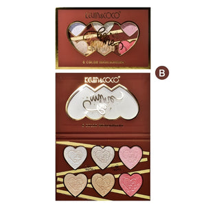 Paleta Iluminatoare, Flippy, 6 Nuante, Be Mine, Culori Calde, Dreptunghiulara, 140 g, Valabilitate 24 Luni, 17.4x11.5x1.3 cm, Varianta B, Rose-0