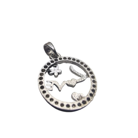 Pandantiv din Argint 925 Jolie Silver, Model Love cu Inima si Fluture, 15 x 15 mm, 1.1 g-1