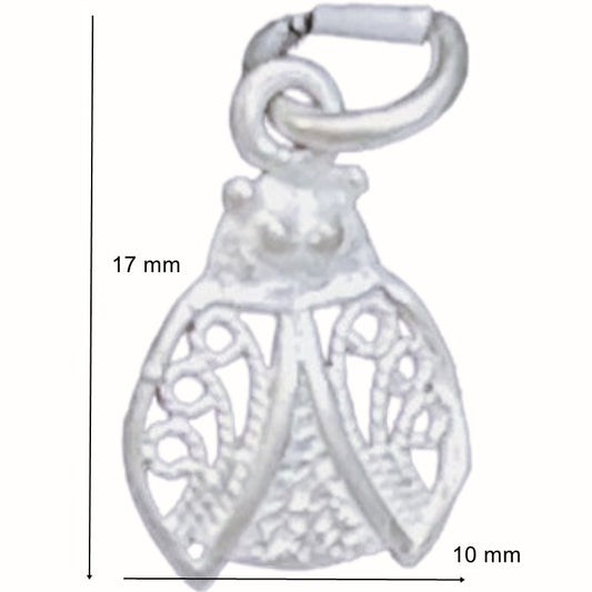 Pandantiv din Argint 925 Jolie Silver, Model Buburuza Filigran, 17 x 10 mm, 0.6 g-1