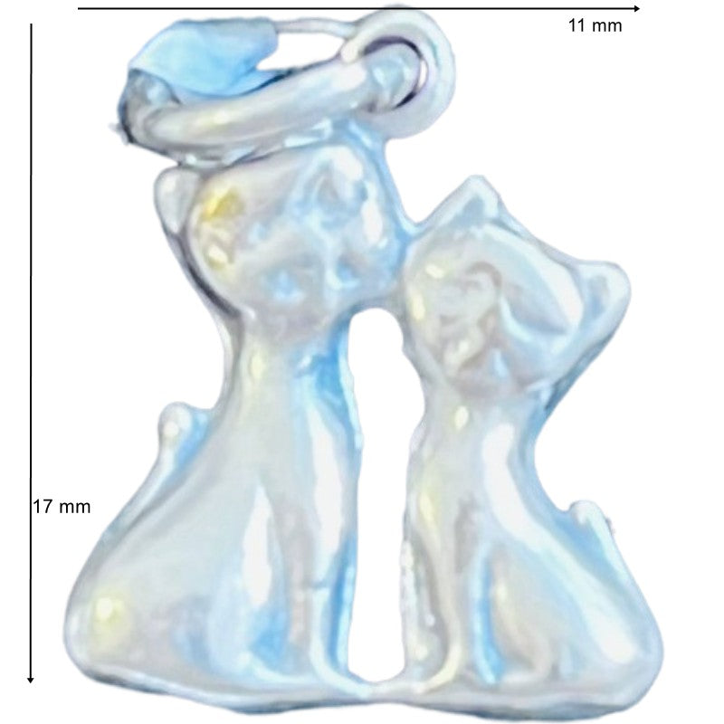 Pandantiv din Argint 925 Jolie Silver, Model Pisicute, 17 x 11 mm, 0.9 g-1