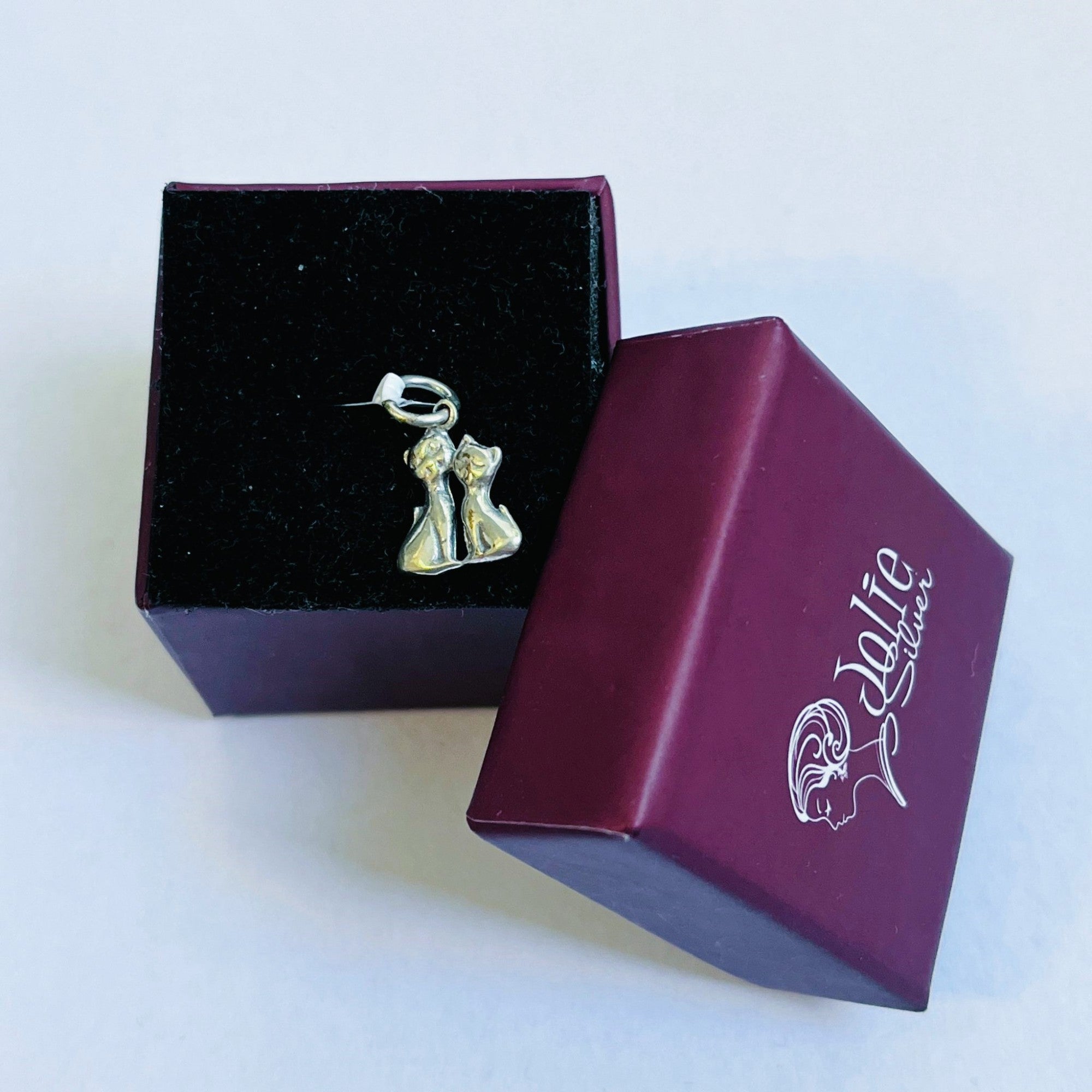 Pandantiv din Argint 925 Jolie Silver, Model Pisicute, 17 x 11 mm, 0.9 g-3