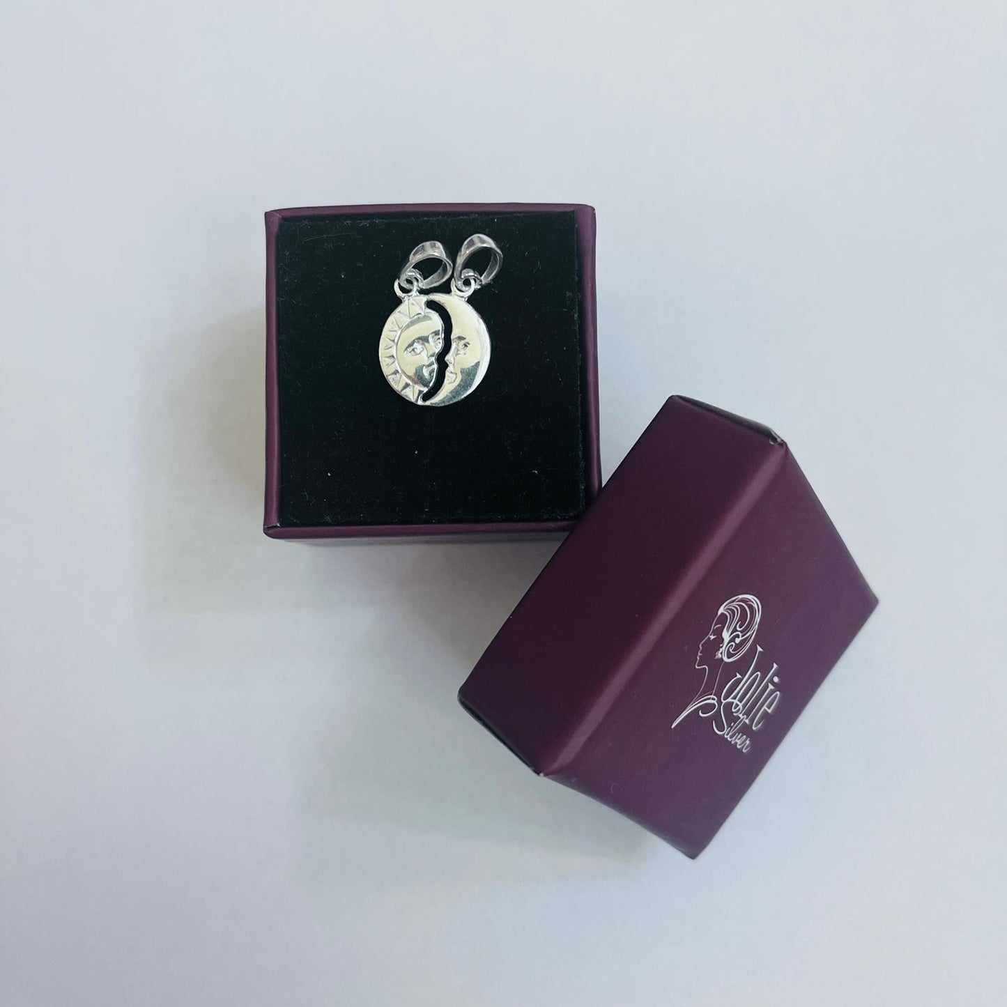 Pandantiv din Argint 925 Jolie Silver, Model Soare si Luna, 18 x 12 mm, 1.2 g-6
