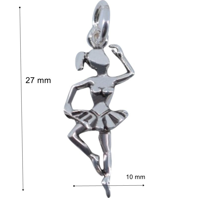 Pandantiv, Jolie Silver, Argint 925, Model Balerina, 27 x 10 mm, 1 g-5