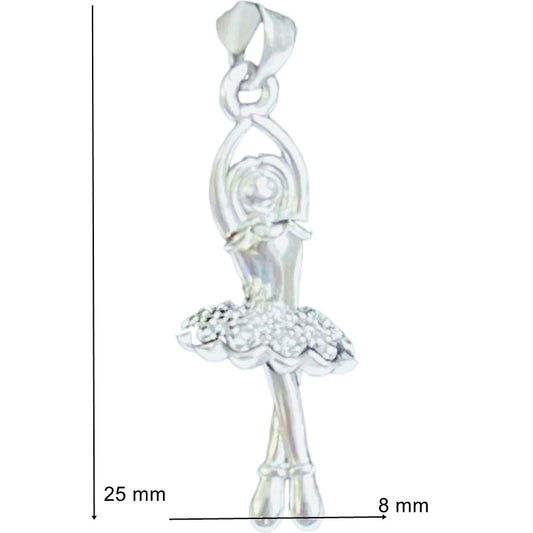 Pandantiv, Jolie Silver, Argint 925, Model Balerina Delicata, 25 x 8 mm, 1.7 g-1